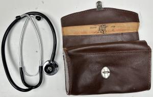 Concentration Camp Teresin ghetto Czech doctor stethoscope stamper Third Reich eagle and dated 1944