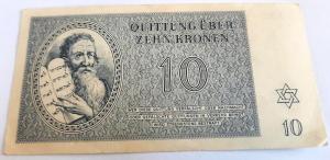 Concentration Camp TEREZIN Theresienstadt Jewish Jew camp money token with star of David