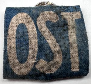 Holocaust forced labor eastern WORN OST patch ostarbeiter LABOUR LABOURED