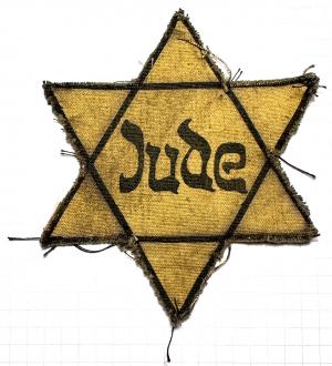 Holocaust STAR OF DAVID JUDE German original WORN Ghetto Getto Jew Jewish