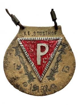 KL Stutthof medaillon pendant from inmate who survived Pole Holocaust