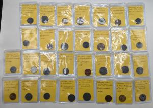 LOF of 30 WW2 German Nazi Third Reich coins with SWASTIKA MINT