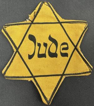 NICE Star of David WORN with back fabrik authentic Germany Jew Jewish patch badge Holocaust