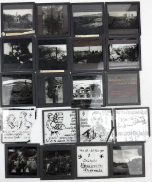 RARE Early NSDAP SA Paramilitary set of 20 negative glass photos with SA werk