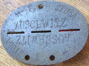 Concentration Camp Auschwitz WAFFEN SS GUARD Dogtag metal ID authentic original