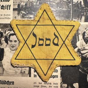 original worn STAR OF DAVID JOOD Holland variation JEW JEWISH JUIF JUDE holocaust ghetto getto