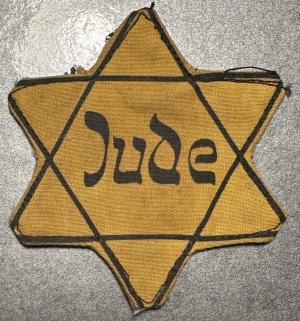 original authentic Star of David JUDE Germany Jew Jewish cloth patch WORN for sale