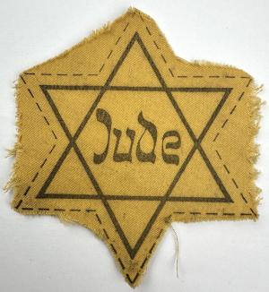 Star of David JUDE uncut Germany Holocaust Jew Jewish Shoa patch badge