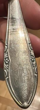 Third reich Adolf hitler AH monogram silverware spoon from the BERGHOF eagle nest Fuhrer house