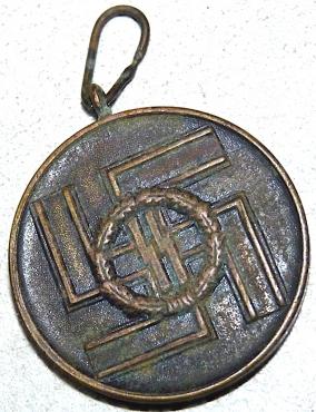 WAFFEN SS 8 years of faithfull services in the SS medal award relic no ribbon