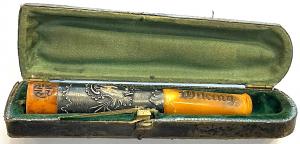 Waffen SS Wiking Nord division cigarette holder in case with SS motto