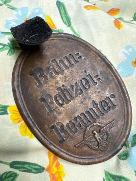 WW2 German Nazi Berlin Polizei Police GESTAPO ID badge shield