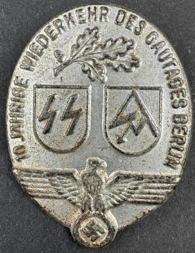WW2 German Nazi early commemorative event badge pin WAFFEN SS and SA berlin
