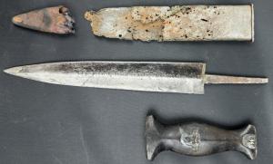 early SS dagger relic parts RICH ABR HERDER Solingen diamond logo blade hanger grip scabbard