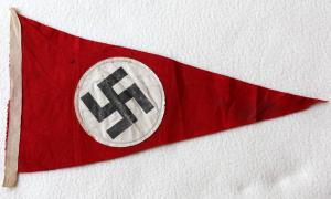 WW2 German Nazi early Third Reich NSDAP Fuhrer PENNANT FLAG original