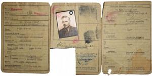 WW2 German Nazi FORCED LABOR Warsaw Poland KENNKARTE photo ID generalgovernment