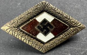 WW2 German Nazi HITLER YOUTH HJ golden gold RZM diamond pin membership