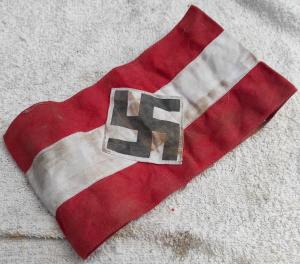 WW2 German Nazi Hitler Youth HJ uniform ARMBAND tunic removed Jeunesse hitlerienne