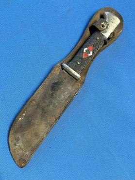 WW2 German Nazi hj hitler youth knife in etui edge weapon original