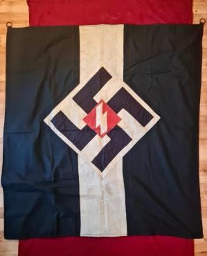 WW2 German Nazi large HJ DJ Flag banner Hitler Youth original drapeau allemand