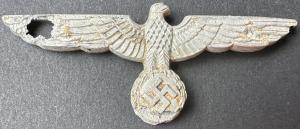 WW2 German Nazi large visor cap Eagle metal insignia by RZM