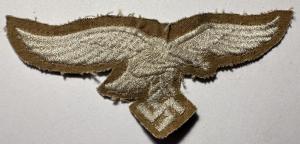 WW2 German Nazi Luftwaffe M43 cap cloth insignia with LW eagle