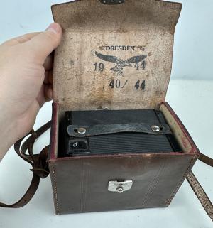 WW2 German Nazi LUFTWAFFE propaganda camera marked Reich Eagle Dresden