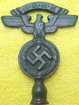 WW2 German Nazi Motorcycle club NSKK N.S.K.K. pole top of flag