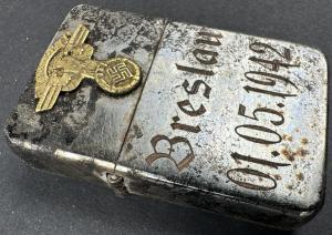 WW2 German Nazi NSKK n.s.k.k Battle of Breslau zippo lighter