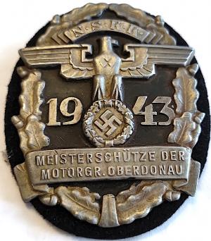 NSKK N.S.K.K Third Reich motorcycle club badge shield plate 1943
