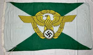 WW2 GERMAN NAZI POLICE POLIZEI DOUBLE SIDE LARGE FLAG GESTAPO WAFFEN SS