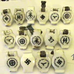 WW2 German Nazi RARE lot of 15 ceramic Wehrmacht Waffen SS Luftwaffe bottle caps