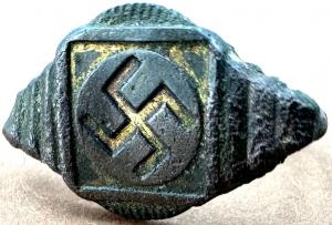 WW2 German Nazi original ss Swastika ring germany wwii bague allemande