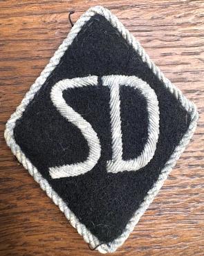 WW2 German Nazi Reinhard Heydrich SECURITY POLICE SD diamond tab sleeve patch cloth officer Sicherheitsdienst