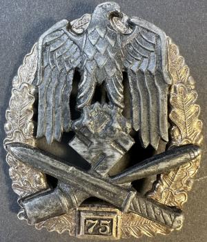 WW2 German Nazi Scarce Assault Combat Badge 75 interventions Waffen SS Wehrmacht Panzer