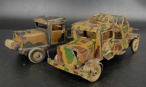 WW2 German Nazi Third Reich 1930s truck vehicule camo toy elastolin lineol camo tippco lehmann