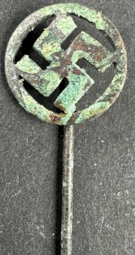 WW2 German Nazi Third Reich Fuhrer patriotic NSDAP SWASTIKA stickpin stick pin