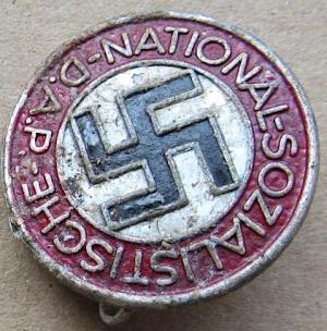 WW2 German Nazi Third Reich NSDAP membership pin badge by RZM