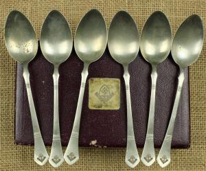 WW2 German Nazi Third Reich NSDAP RAD Reichsarbeitsdienst set silverware case authentic