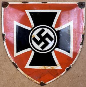 WW2 German Nazi Third Reich NSDAP small wall sign original panel