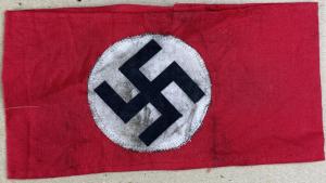 WW2 German Nazi Third Reich NSDAP tunic swastika armband stamp inside