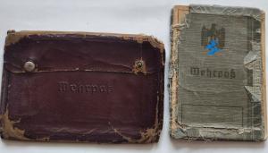 WW2 German Nazi Third Reich Wehrmacht Wehrpass soldier ID with etui 