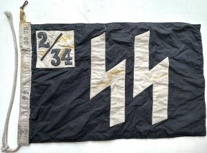 original WAFFEN SS DAS REICH double sides STAMPED flag