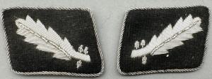 WW2 German Nazi WAFFEN SS high leader tunic removed collar tab set oakleaf