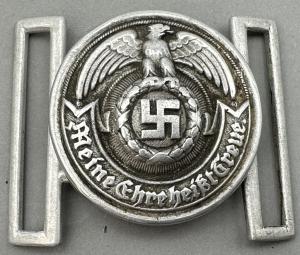 WW2 German Nazi WAFFEN SS Officer belt buckle marked RZM uniform