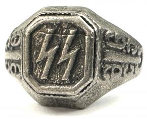 WW2 German Nazi WAFFEN SS officer silver ring original for sale bague allemande