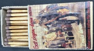 WW2 German Nazi Waffen SS Panzer Grossdeutschland recruitment propaganda matches box