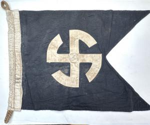 WAFFEN SS panzer WIKING FLAG banner original marked SS runes and stamped