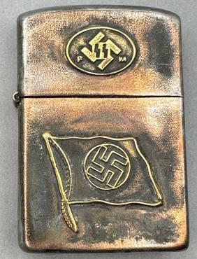 WW2 German Nazi WAFFEN SS partisan supporter membership relic zippo lighter by RZM marked