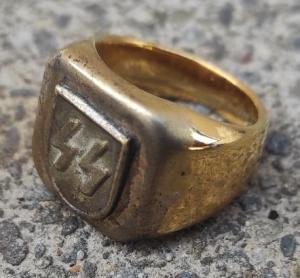 WW2 German Nazi WAFFEN SS patriotic GOLDEN RING original